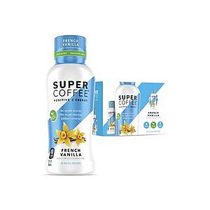 12-Pack 12-Oz Super Coffee Keto Protein Coffee (French Vanilla) $10 ($0.83 each) + Free Shipping w/ Prime