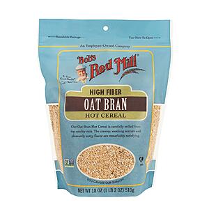 4-Pack 18-Oz Bob's Red Mill High Fiber Oat Bran Hot Cereal $11.70 ($2.93 each) w/ S&S + Free Shipping w/ Prime or on $35+