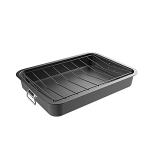 Classic Cuisine Heavy Duty Nonstick Roasting Pan w/ Angled Rack $12 + Free Shipping