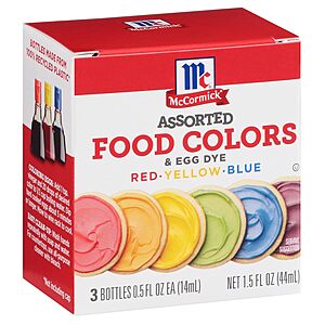 8-Packs 3-Count McCormick Food Coloring & Egg Dye (Red, Yellow, Blue) $5.76 + Free Shipping w/ Prime or $35+