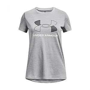Under Armour Girls' Tech Big Logo Twist Short-Sleeve T-Shirt (Mod Gray/White, Size XS-XL) $9.97 + Free Shipping w/ Prime or on $35+