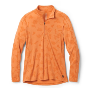 REI Co-op Women's Merino 185 Long-Sleeve Half-Zip Base Layer Top (Orange, XS & S) $26.85 + Free Store Pickup
