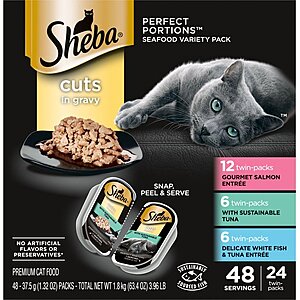 Chewy: 50% Off First Time Autoship: 48-Servings Sheba Wet Cat Food $12.69, 30-Lb Purina One Dog Food $29.95 & More + Free Shipping