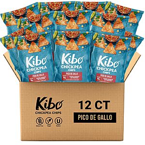 12-Pack 1-Oz Kibo Chickpea Chips (Variety Pack or Pico de Gallo) $8.70 w/ Subscribe & Save
