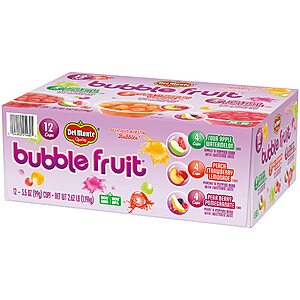 12-Count 3.5-oz Del Monte Bubble Fruit Snacks (Variety Pack) $6.40 w/ Subscribe & Save