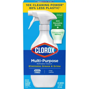 Clorox Multi-Purpose Cleaner System Starter Kit (Crisp Lemon) $1.98 + Free Shipping w/ Walmart+ or $35+