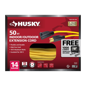 $25 Husky 14 3 50 ft Cord w/1000 Lumen work light Home Depot