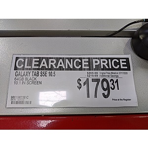 [YMMV] Samsung Galaxy Tab S5e 64GB clearance @ Sam's Club in-store $179.31 (or more)