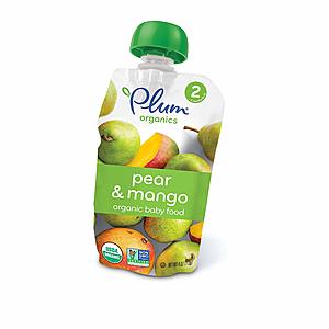 12Pk 4oz Plum Organics Baby Second Blends, Pear and Mango, 4 Ounce Pouches $8.90 w/ S&S & More + Free S&H