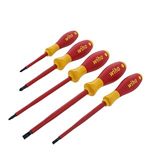 Wiha 32059 German Made 5 Piece Insulated SoftFinish Slotted/Phillips/Square Screwdriver Set ($29.99 w/ Free Prime Ship)