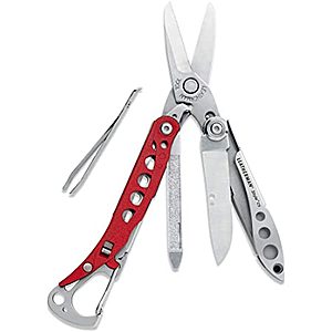 LEATHERMAN - Style CS Carabiner Keychain Multi-Tool, Stainless Steel - Red ($19.95 w/ Free Ship)
