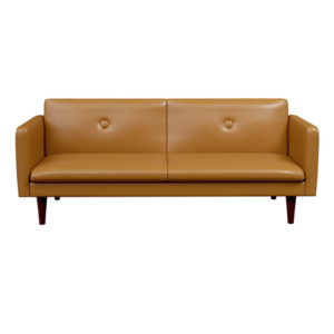 72" Serta Laurel 3-Seat Mid-Century Tan Convertible Sleeper Sofa with Vegan Leather $209 + Free shipping