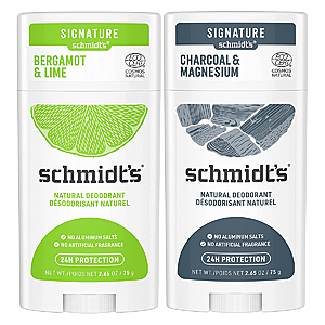2 Schmidt's Natural Deodorant for Men or Women $8 + Free Shipping