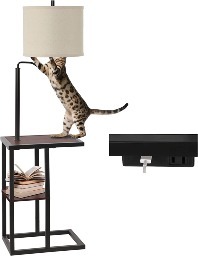 Hykolity Floor Lamp W/ End Table and USB Charging Port $29.99 + Free Shipping
