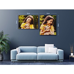 Canvas Champ: Two 36"x24" or 24"x36" Custom Canvas Prints $26.99 + Free Shipping
