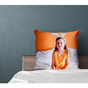 Canvas Champ 2 Custom Photo Pillows 16"x16" with cover $18.99 + Free Shipping