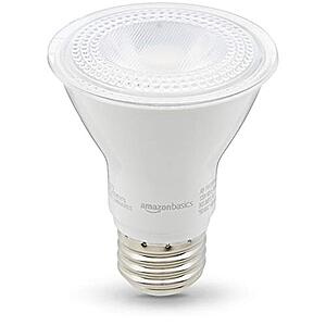 Amazon Basics 50W Equivalent, Daylight, Dimmable, 10,000 Hour Lifetime, PAR20 LED Light Bulb | 6-Pack $5.84