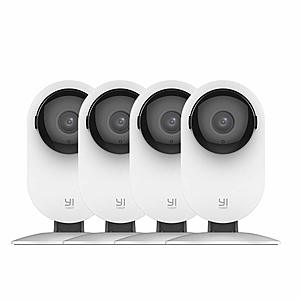 YI 4pc Home Camera, 1080p Wi-Fi IP Security Surveillance Smart System with 24/7 Emergency Response, Night Vision $90/ fs