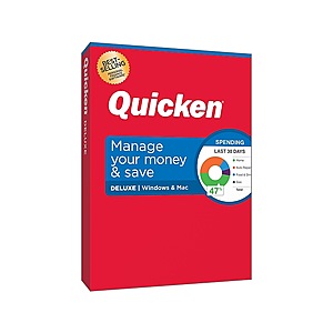 1-Year Quicken Finance Subscription (PC/Mac Physical): Premier $46.80, Deluxe $31.20 & More + Free Curbside Pickup