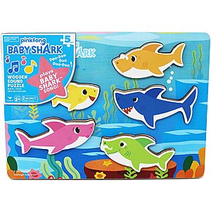 Baby Shark Chunky Wooden Sound Puzzle for $5.40 FS w/ Prime or $25 min