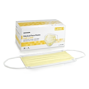 50+ Count McKesson medical face masks ASTM Level 1, 3 layer. Choose from Yellow, White, Blue and Polka dots starting from $ 10.19  w/ Coupon + Free shipping $10.19