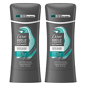 2-Count 2.6-Oz Dove Men+Care Ultimate Water Based Antiperspirant Hydrating Deodorant (Juniper Woods) $7 ($3.50) w/ S&S + Free Shipping w/ Prime or on $25+