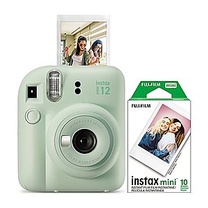 New QVC Customers: Fujifilm Instax Mini 12 Instant Print Camera w/ 10-Pack of Film (Various Colors) $58.95 Shipped