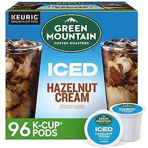 96-Count Green Mountain Coffee Roasters Brew Over Ice Hazelnut Cream Keurig K-Cup Pods $17.53 ($0.18 each) w/ S&S + Free Shipping w/ Prime or on $35+
