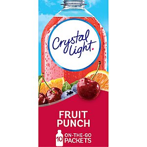 10-Count Crystal Light Sugar-Free Fruit Punch On-The-Go Powdered Drink Mix $1.49 + Free Shipping w/ Prime or on $35+