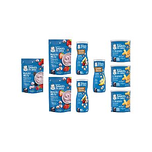 9-Count Gerber Snacks for Baby Variety Pack of Yogurt Melts, Puffs & Lil Crunchies $14.68 ($1.63 each) w/ S&S + Free Shipping w/ Prime or on $35+