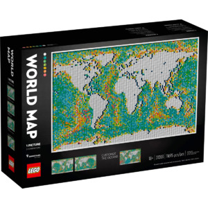 LEGO: 11695-Piece World Map (31203) + 214-Piece Scary Pirate Island (40597) + 118-Piece Halloween Fun Pack (40608) $187.49 + Free Shipping