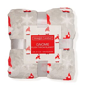 Yankee Candle: Gnome Plush Throw $9.60, Cable Knit Stocking $4.80, Tea Light Advent Calendar $9.60, Plaid Tote $8, 22-Oz Jar Candle $12, More + Free Store Pickup or FS on $50+