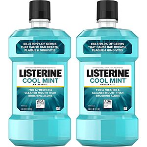 1.5-L Listerine Ultraclean Oral Care Antiseptic Mouthwash (Cool Mint) $4.99 & More + Free Shipping w/ Prime or on $35+
