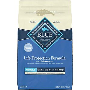 1-800 Petmeds: 50% Off Blue Buffalo & Purina Dog or Cat Food w/ AutoShip: 30-Lb Blue Buffalo Life Protection Formula Dog Food $32.49 + Free Shipping & More