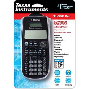 Texas Instruments TI-36X Pro Advanced Scientific Calculator $14.50 + Free S&H w/ Amazon Prime