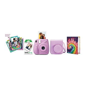 Fujifilm Instax Camera Bundles w/ Film & Accessories: Mini 7+ (Lavender) $48.07 or Mini 12 (Blue) $62.19 + Free Shipping