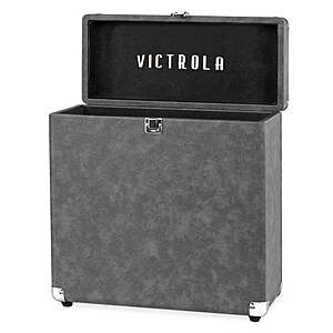 Victrola Collector Vinyl Record Storage Case (Gray) $22.11 + Free S&H w/ Walmart+ or $35+
