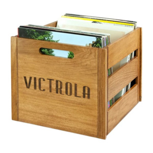 Victrola Wooden Vinyl Record Storage Crate $14.53 + Free S&H w/ Walmart+ or $35+