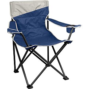 Coleman Big & Tall Quad Camp Chair (Supports 600-lbs, Blue) $25 + Free Shipping