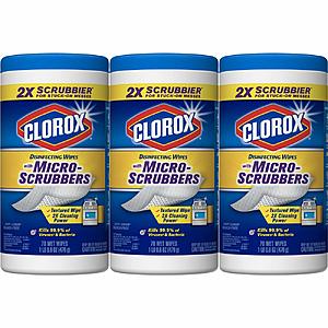 Prime Members: 4-Pack 24 Oz. Clorox Toilet Bowl Cleaner w/ Bleach $7.19 or 3-Pack 70 Ct. Clorox Disinfecting Wipes w/ Micro-Scrubbers $8.96 with Subscribe & Save
