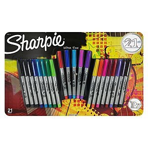 21-Count Sharpie Ultra Fine Point Permanent Markers for $8.68