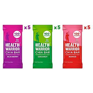 15-Count Health Warrior Chia Bars (Tropical Variety Pack) for $8.95 AC w/ S&S