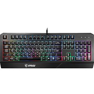 MSI Vigor GK20 Backlit RGB Membrane Gaming Keyboard $15 + Free Shipping
