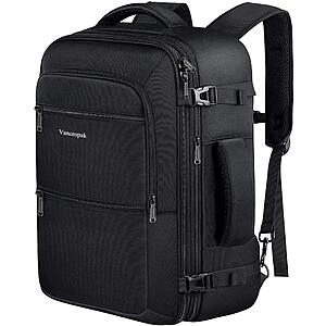Prime Members: 40L Vancropak Expandable X-Large Travel Carry On Backpack (Black) $32