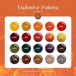 23-Piece Beetles Cozy Campfire Collection Gel Nail Polish Set (20 colors + 3 base/top coats) $10 + Free Shipping w/ Prime or on $35+