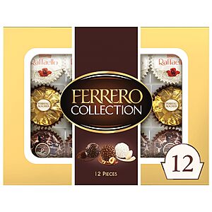 12-Count Ferrero Collection Assorted Milk Chocolate, Dark Chocolate & Coconut Gift Box $3.89 & More + Free Shipping w/ Prime or on $35+