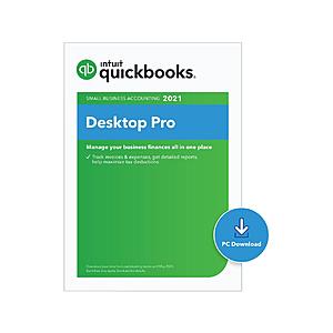 QuickBooks Desktop Pro 2021 (Digital Download) $329.99 , 1-Year QuickBooks Desktop Pro Plus 2021 with Enhanced Payroll (Digital Download) $199.99