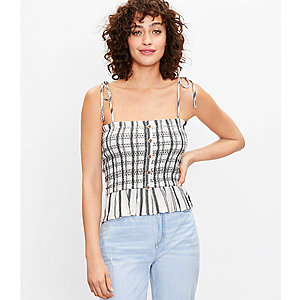 Loft: Extra 50% Off Select Styles: Striped Smocked Cami $6 & More + Free S&H