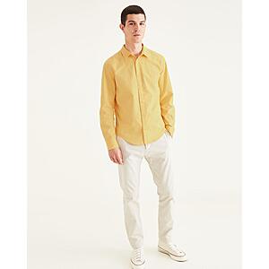 Dockers Men's Oxford Shirt Regular Fit (Garment Dyed-Misted Yellow) $15 + Free Shipping