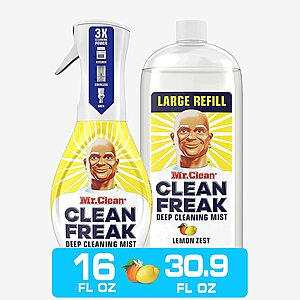 16-Ounce Mr. Clean Clean Freak Deep Cleaning Mist Spray Bottle+ 30.9-Oz Refill Bottle $7.79 w/ S&S + Free Shipping w/ Prime or $25+